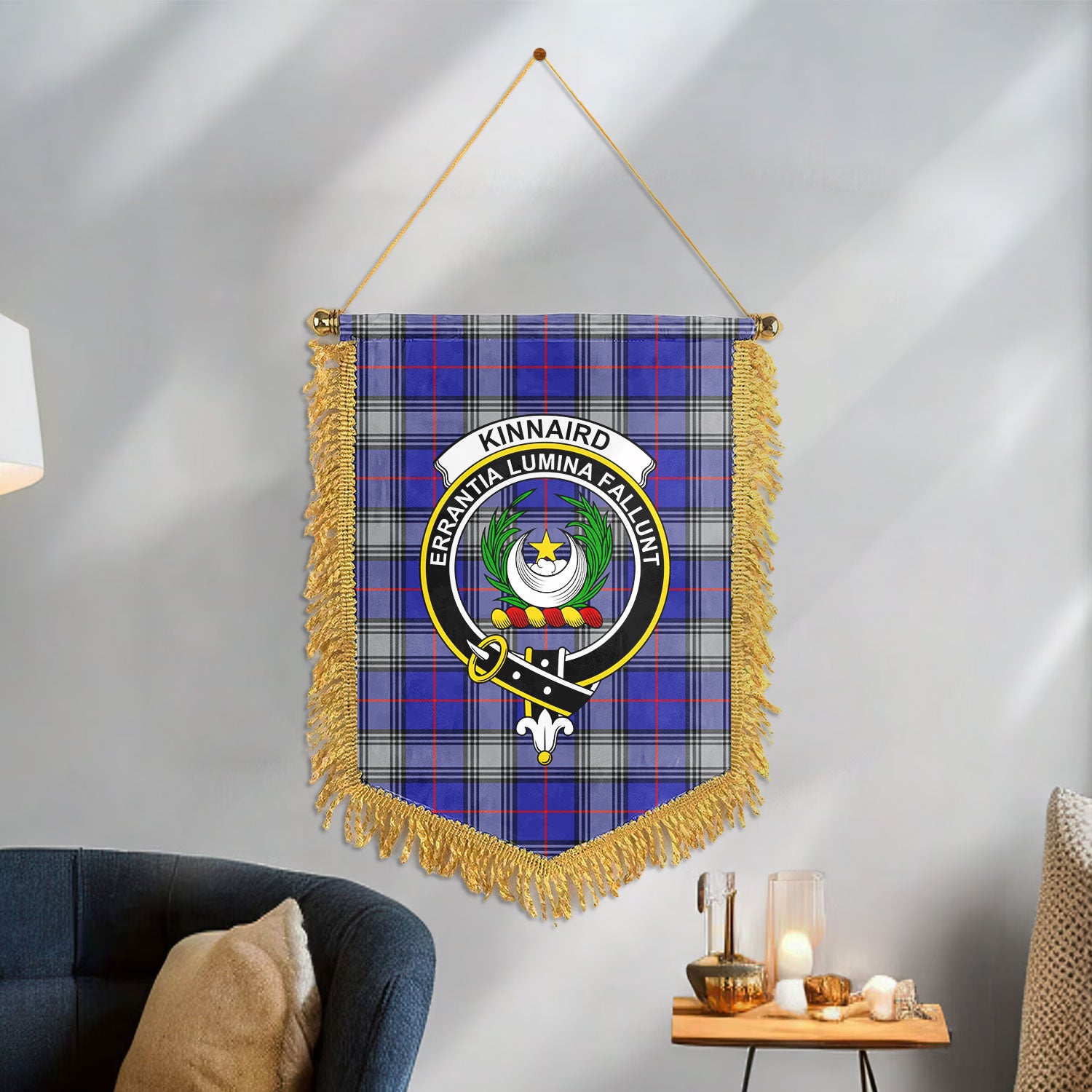 Kinnaird Tartan Crest Wall Hanging Banner
