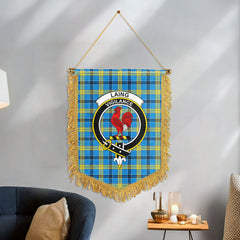 Laing Tartan Crest Wall Hanging Banner