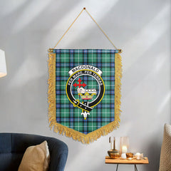 MacDonald of the Isles Hunting Ancient Tartan Crest Wall Hanging Banner