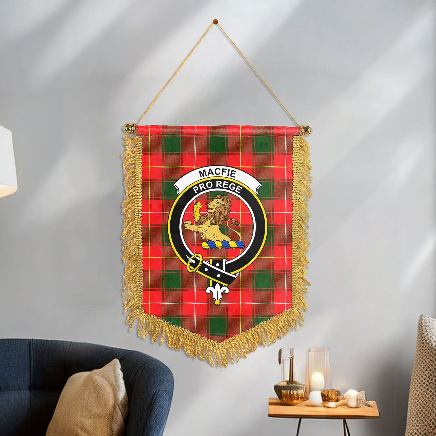 MacFie Tartan Crest Wall Hanging Banner