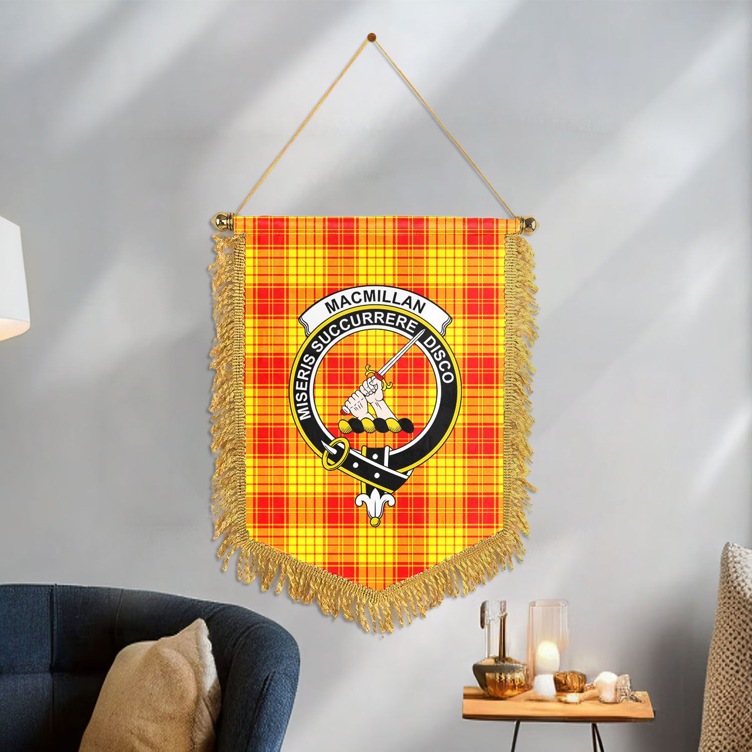 MacMillan Clan Tartan Crest Wall Hanging Banner