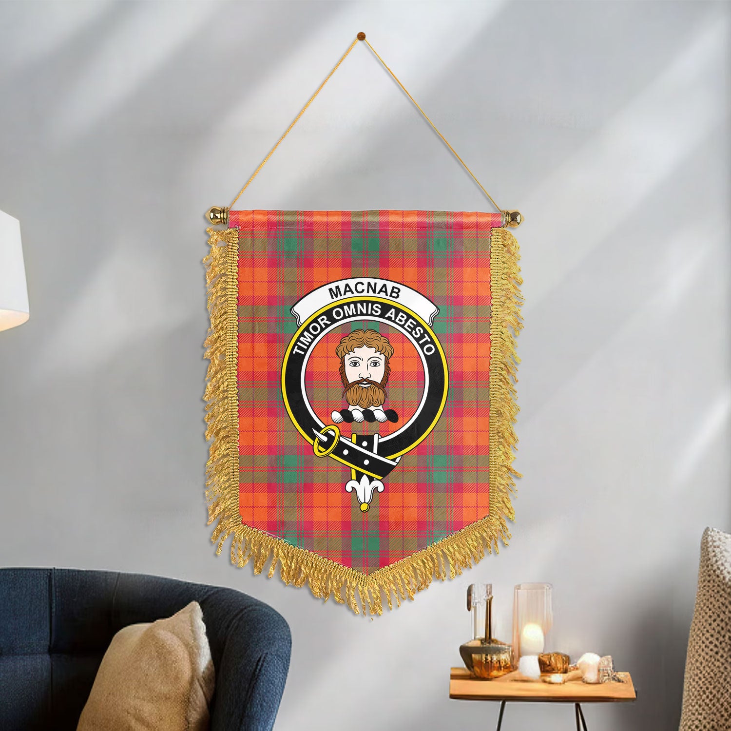 MacNab Ancient Tartan Crest Wall Hanging Banner