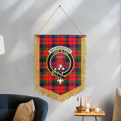 MacNaughton Modern Tartan Crest Wall Hanging Banner