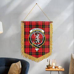 MacQueen Modern Tartan Crest Wall Hanging Banner