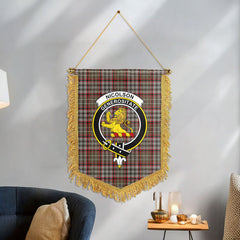 Nicolson Hunting Weathered Tartan Crest Wall Hanging Banner