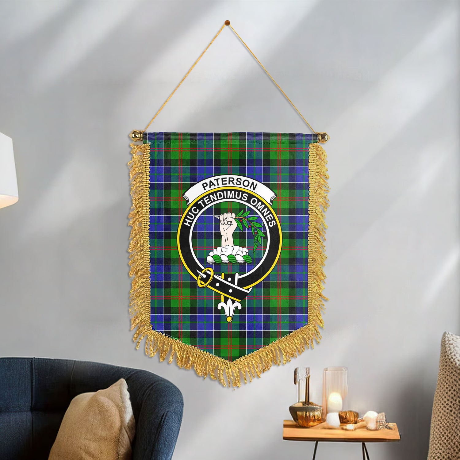 Paterson Tartan Crest Wall Hanging Banner