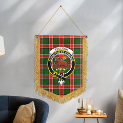 Pollock Tartan Crest Wall Hanging Banner