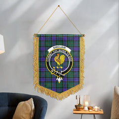 Sinclair Hunting Modern Tartan Crest Wall Hanging Banner