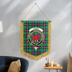 Young Modern Tartan Crest Wall Hanging Banner