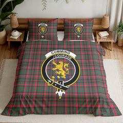 Cumming Hunting Modern Tartan Crest Bedding Set