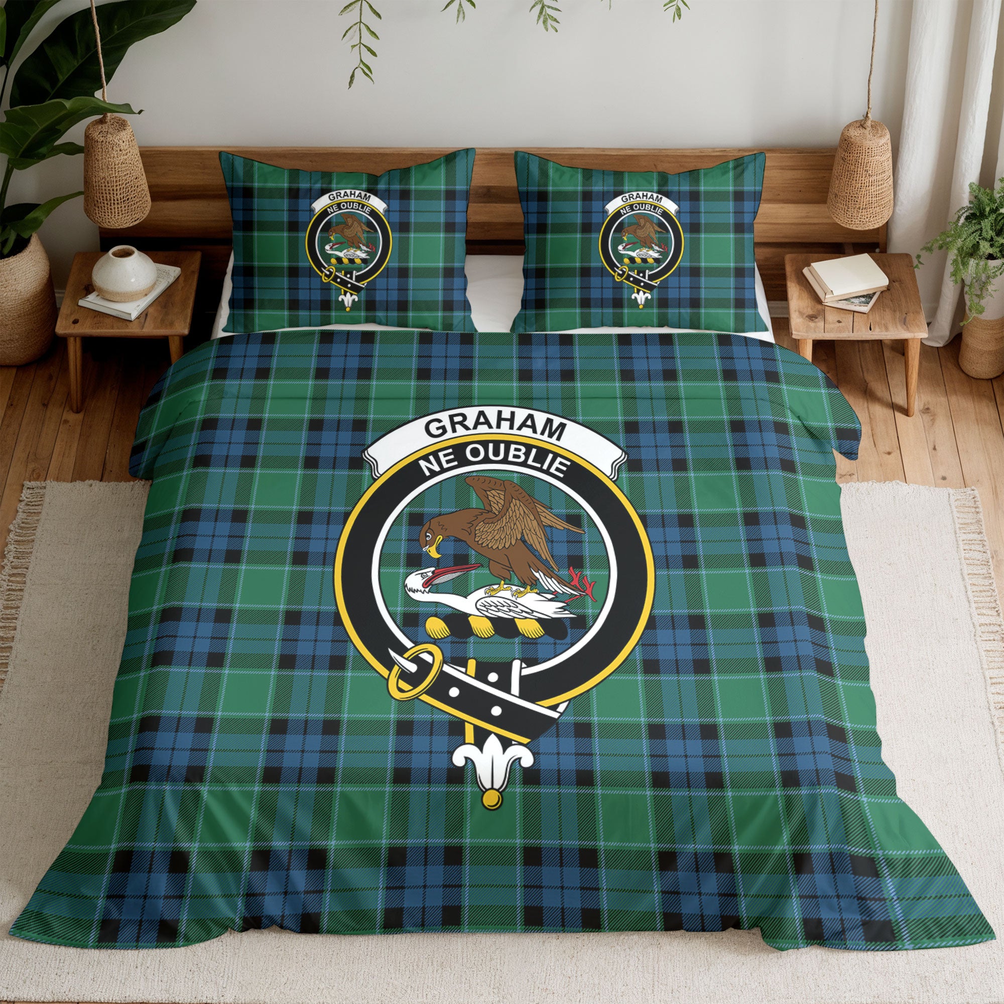 Graham of Menteith Ancient Tartan Crest Bedding Set