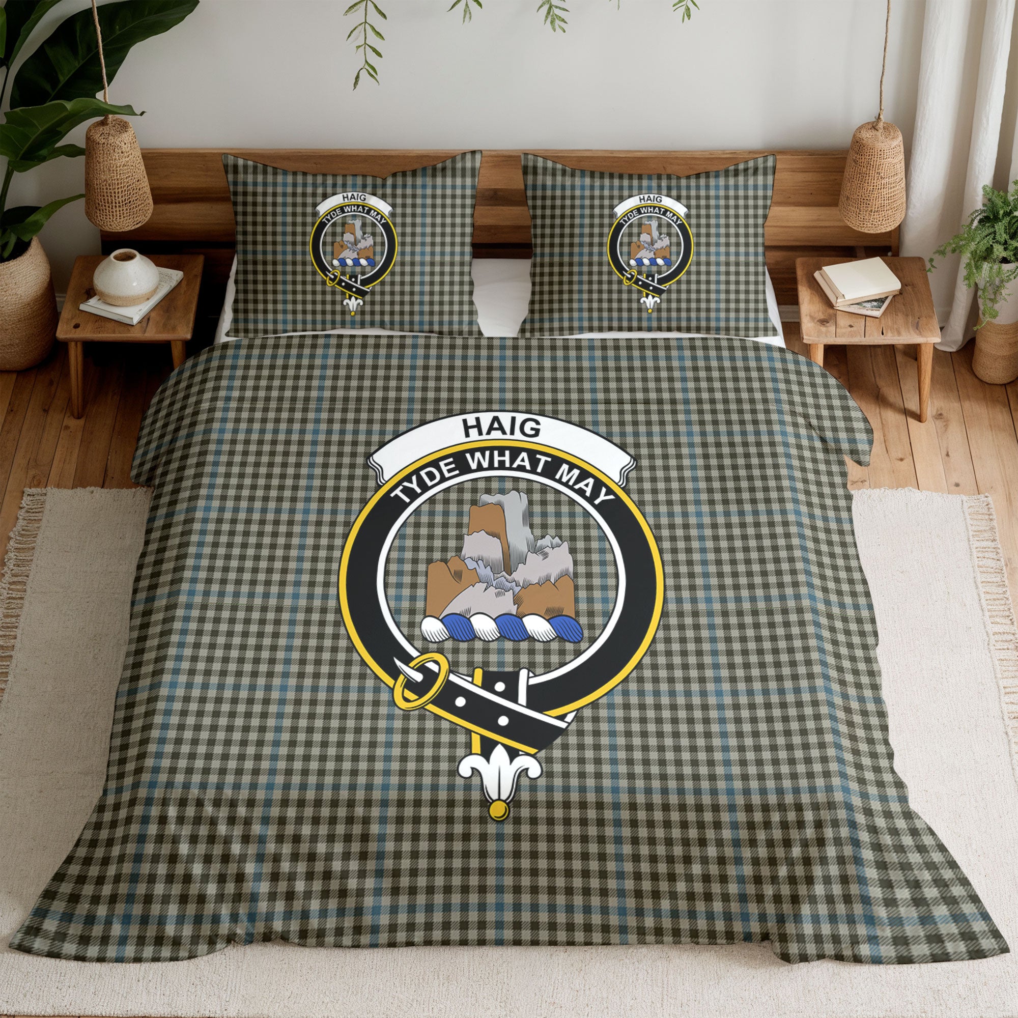 Haig Check Tartan Crest Bedding Set