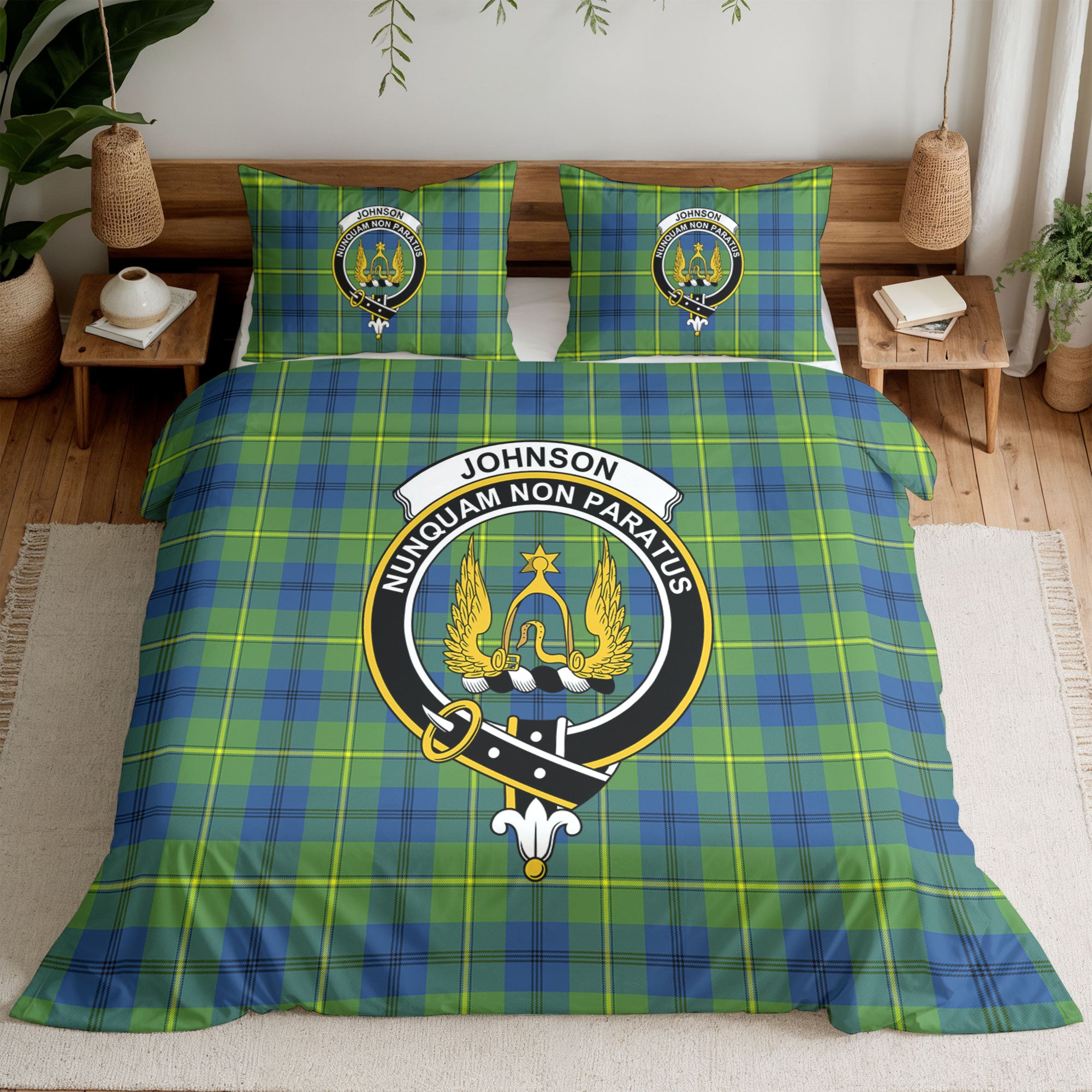 Johnson Ancient Tartan Crest Bedding Set