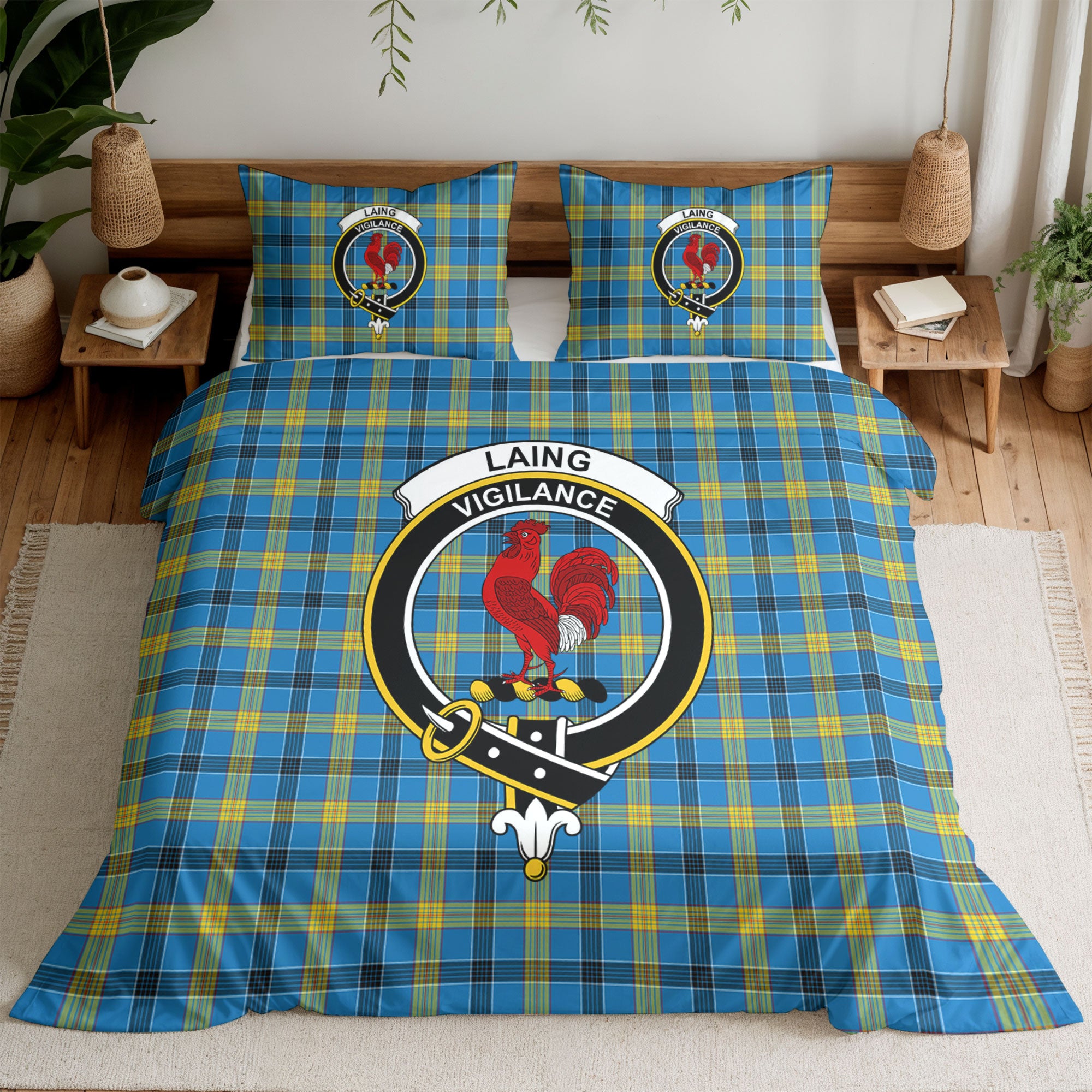 Laing Tartan Crest Bedding Set