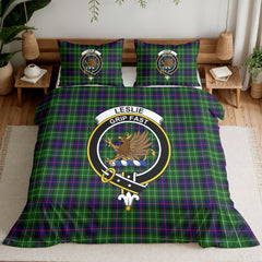 Leslie Hunting Tartan Crest Bedding Set