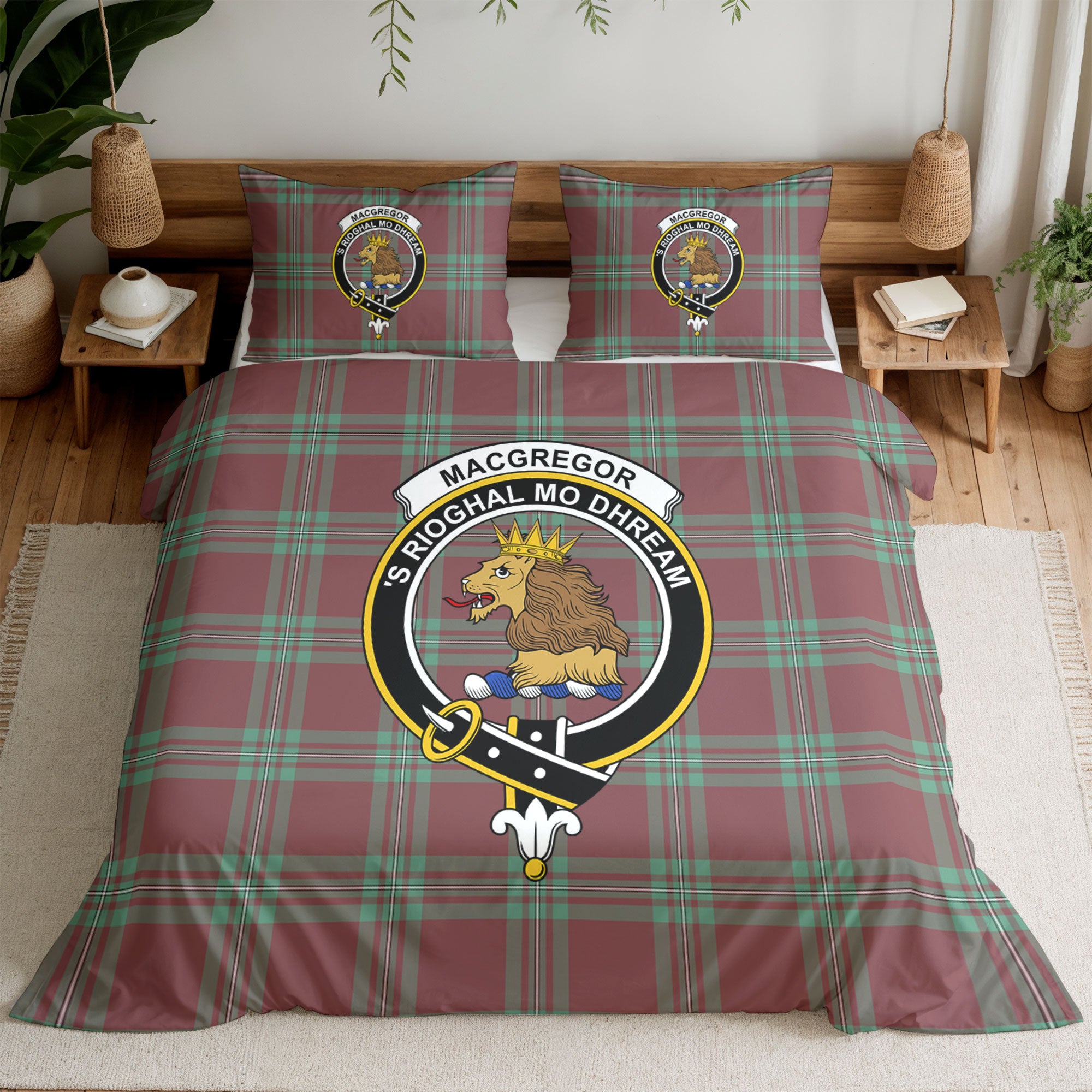 MacGregor Hunting Ancient Tartan Crest Bedding Set