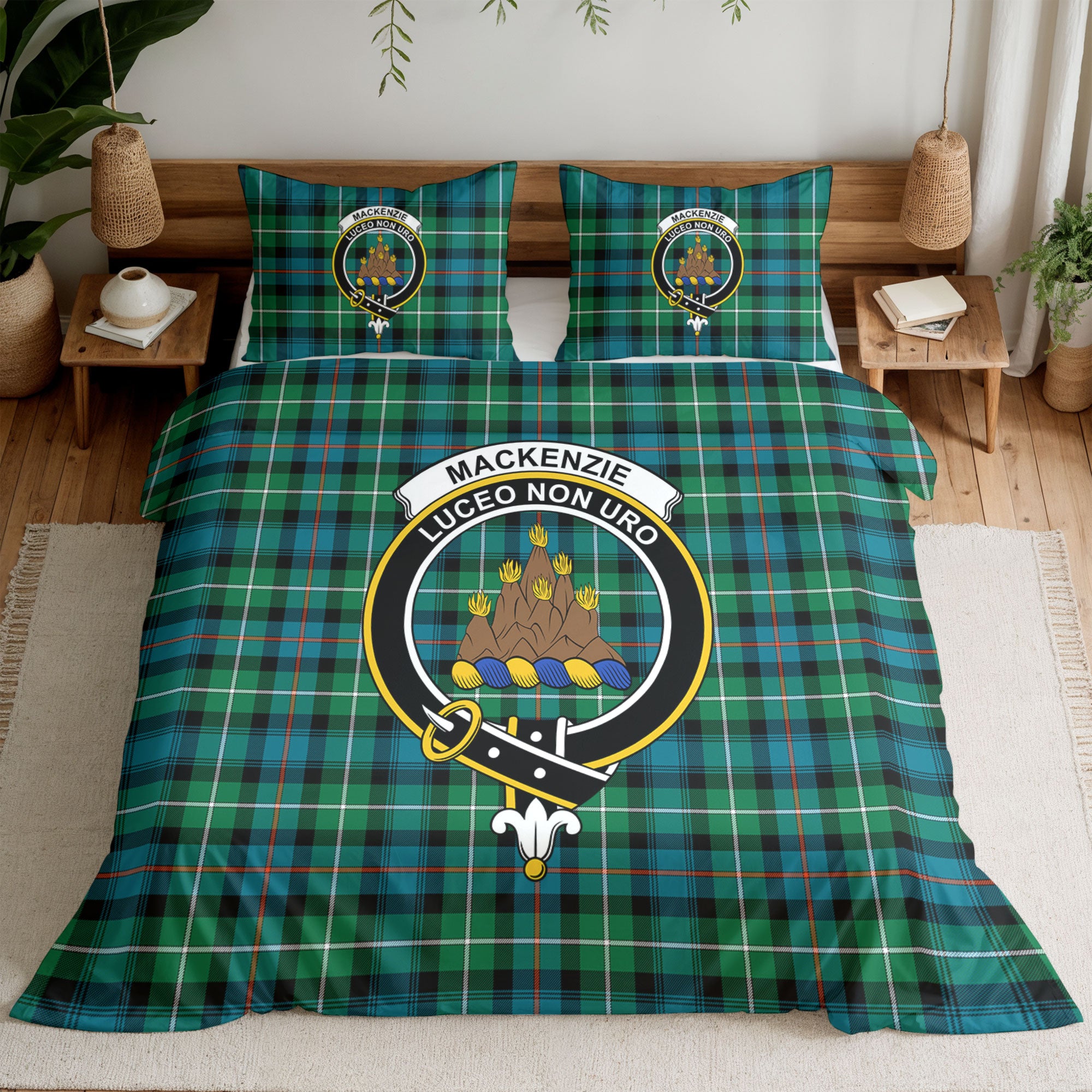 MacKenzie Ancient Tartan Crest Bedding Set