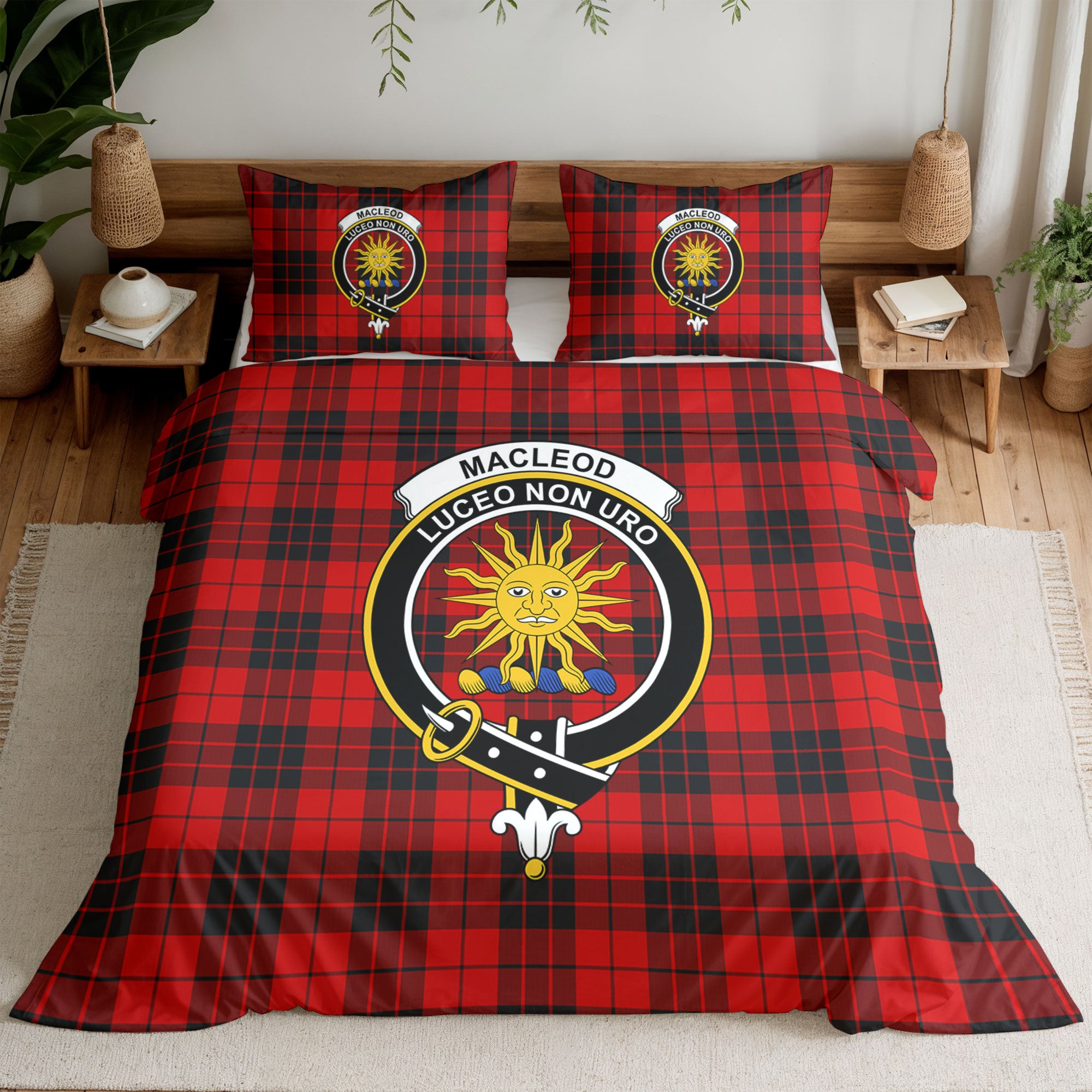 MacLeod of Raasay Tartan Crest Bedding Set