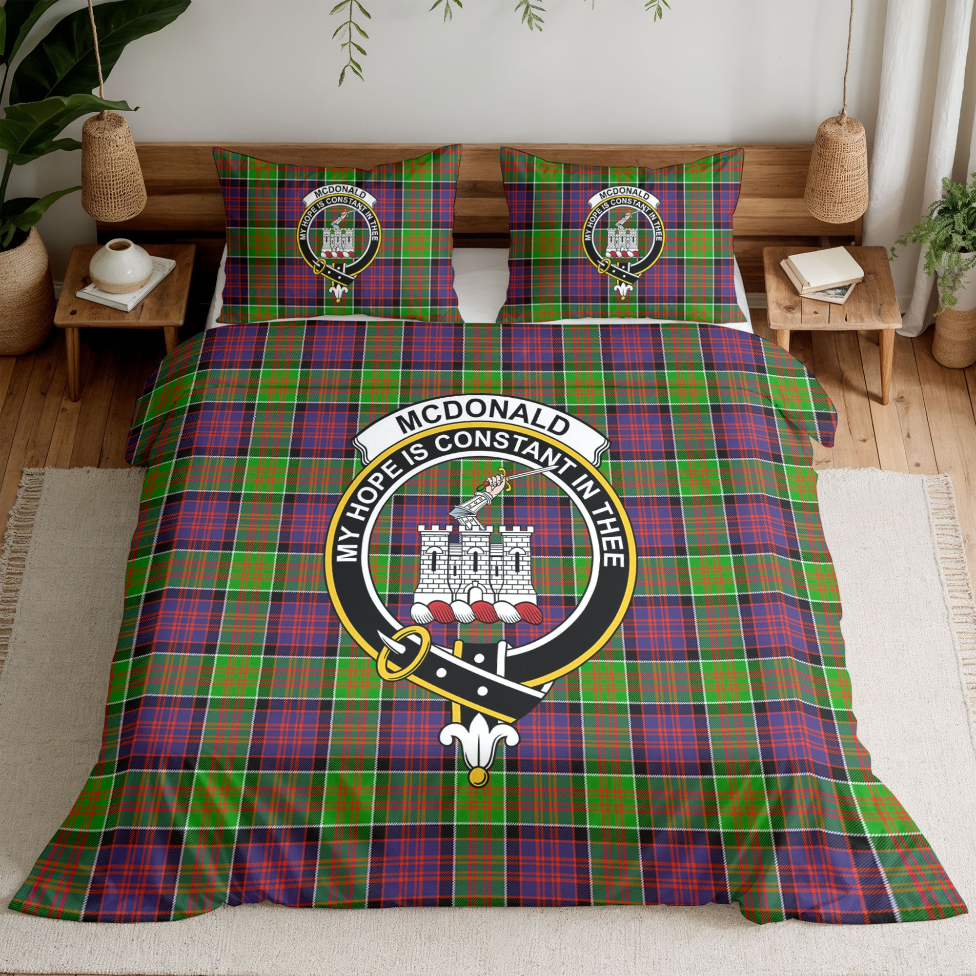 McDonald (Clan Ranald) Tartan Crest Bedding Set