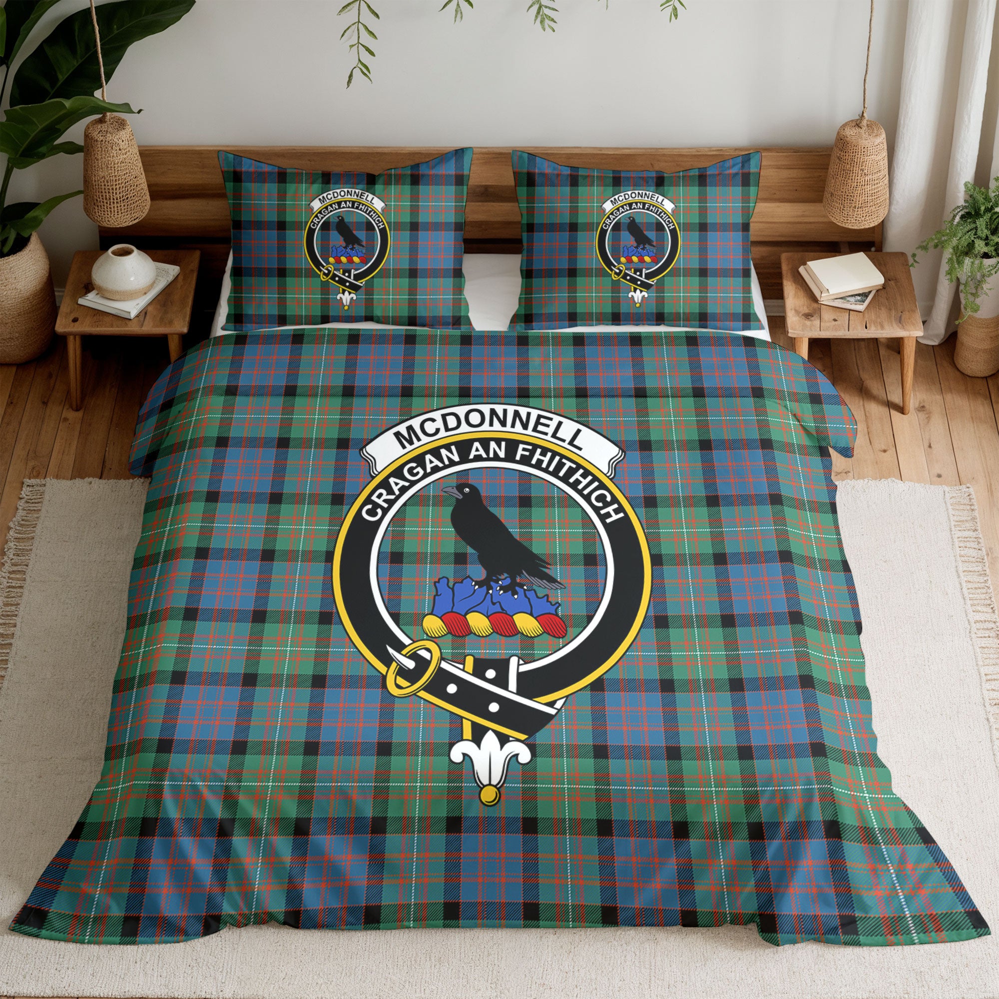 McDonnell of Glengarry Ancient Tartan Crest Bedding Set