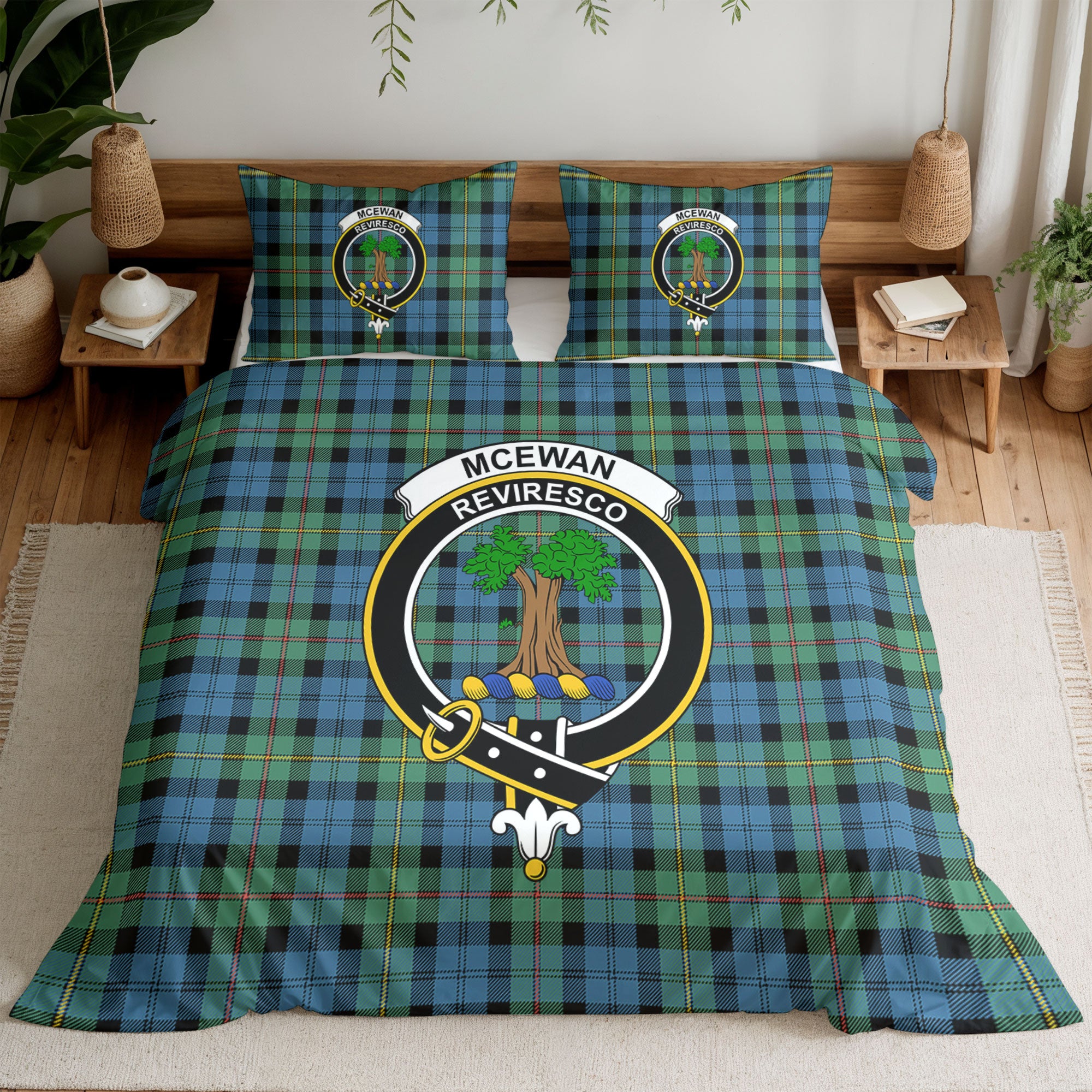 McEwan Ancient Tartan Crest Bedding Set