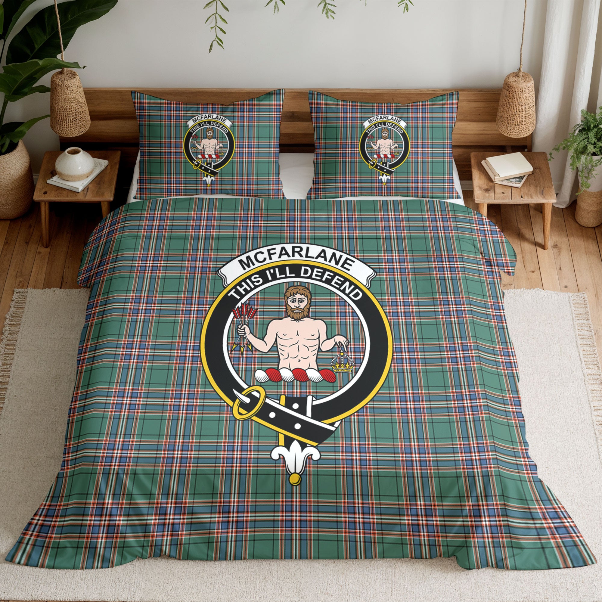 McFarlane Hunting Ancient Tartan Crest Bedding Set