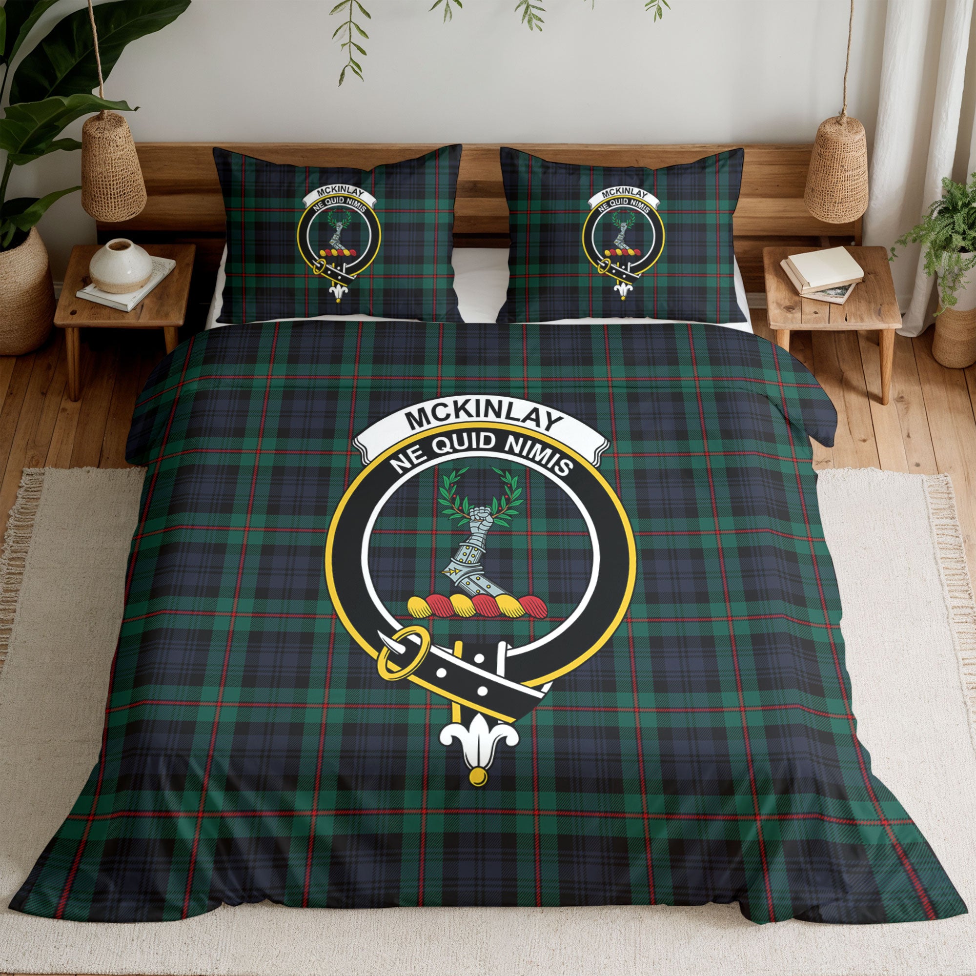 McKinlay Modern Tartan Crest Bedding Set