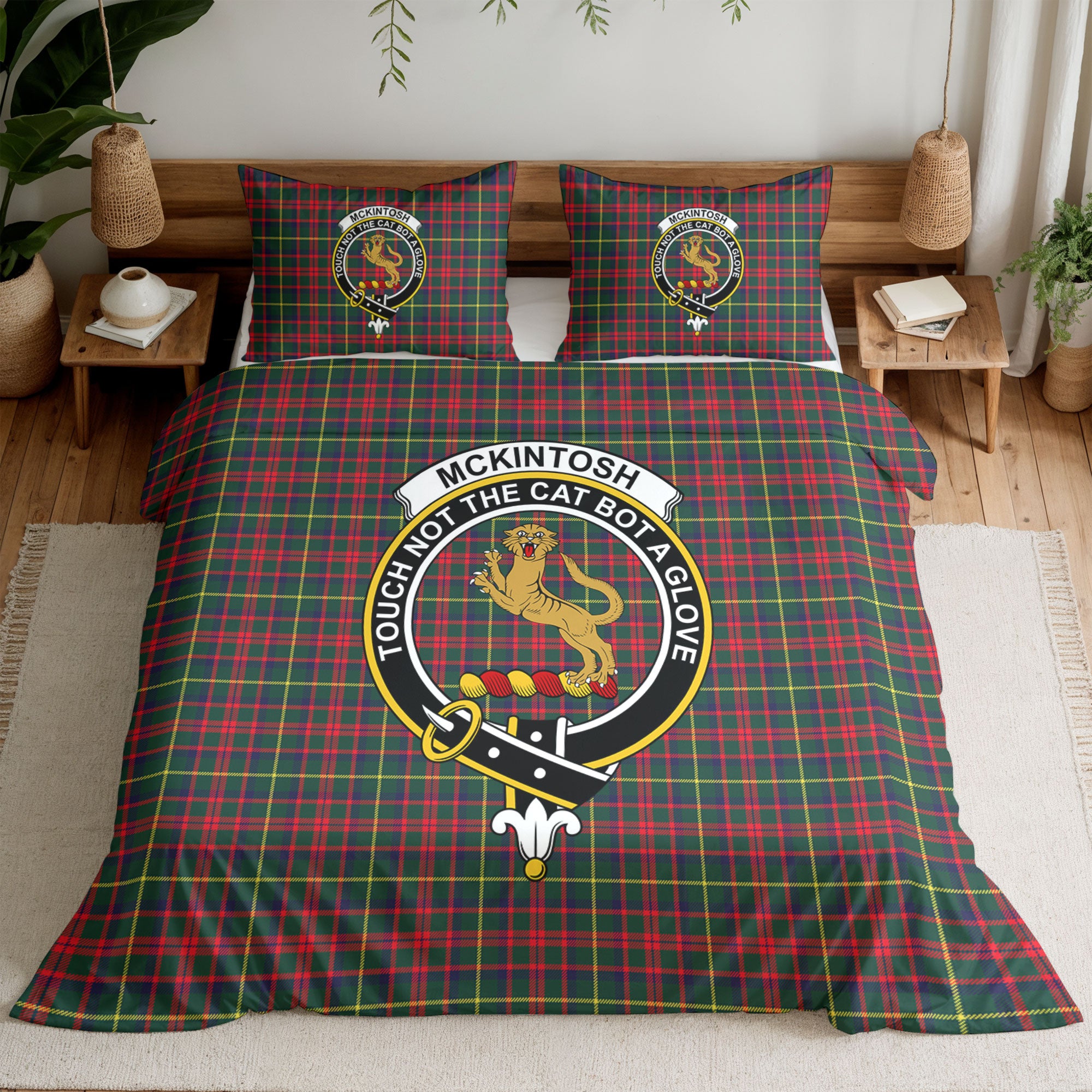 McKintosh Hunting Modern Tartan Crest Bedding Set