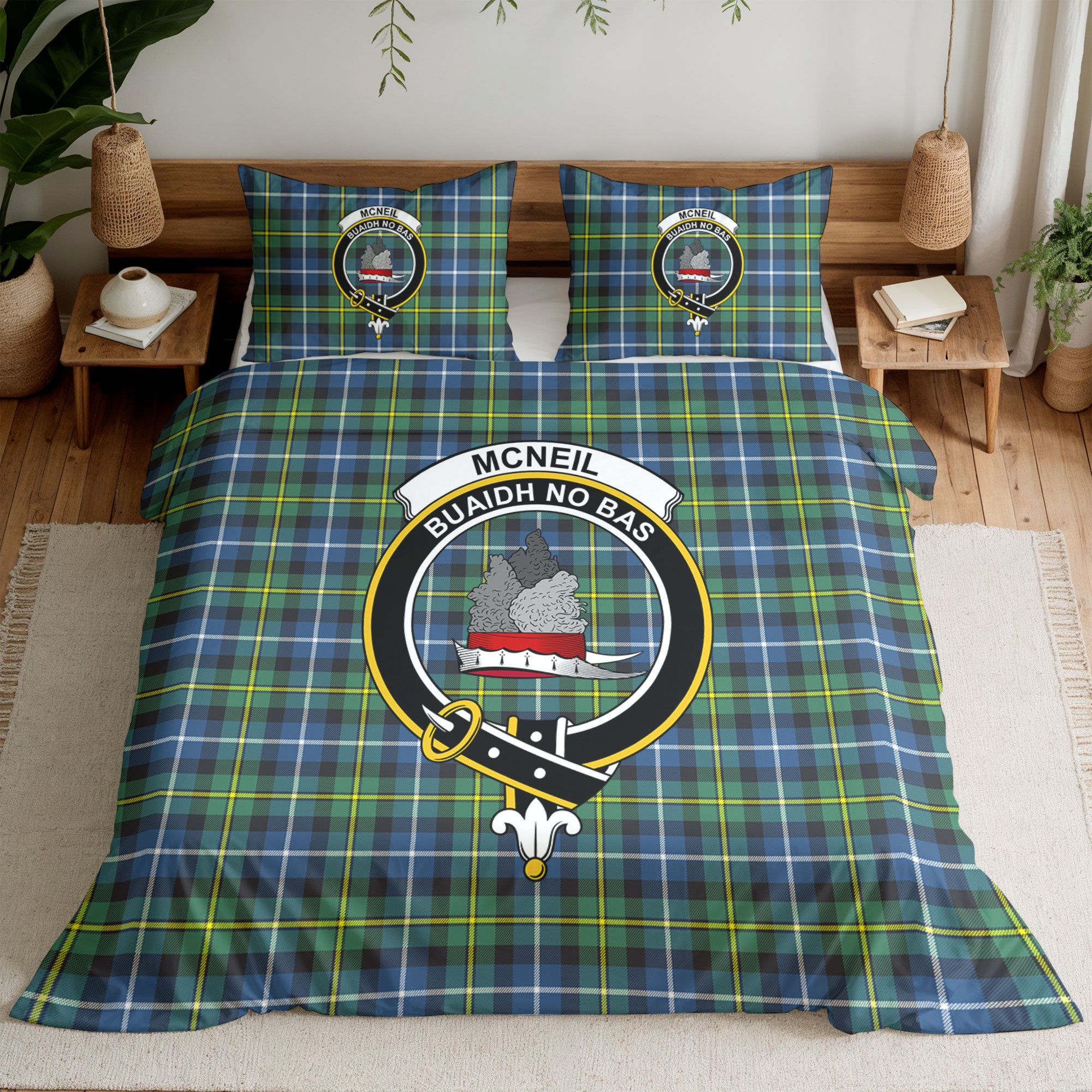 McNeil of Barra Ancient Tartan Crest Bedding Set