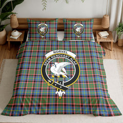 Norvel (or Norvill) Tartan Crest Bedding Set