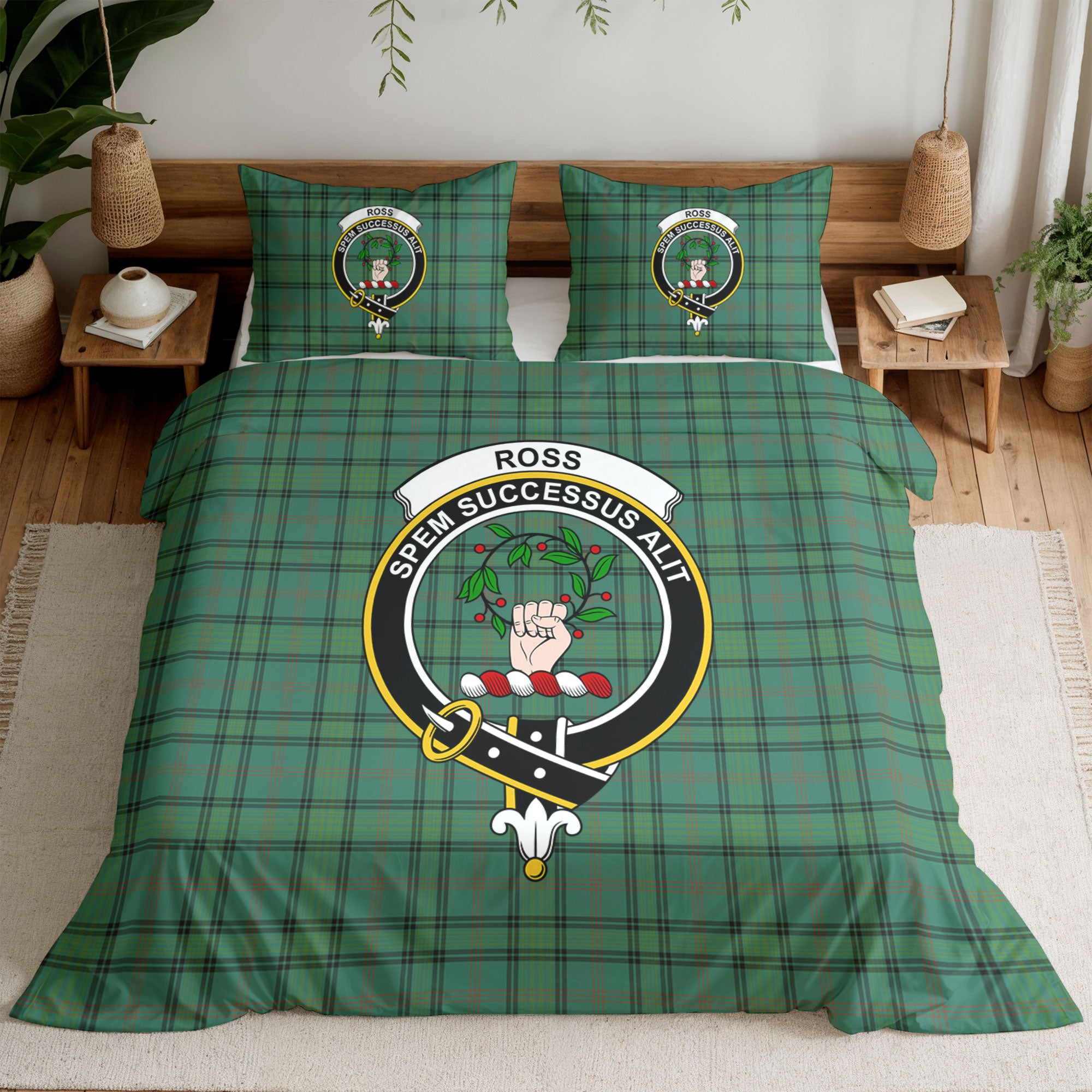 Ross Hunting Ancient Tartan Crest Bedding Set