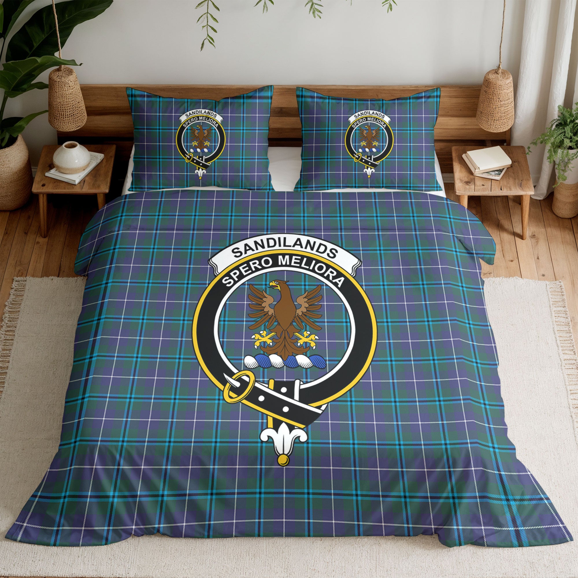 Sandilands Tartan Crest Bedding Set