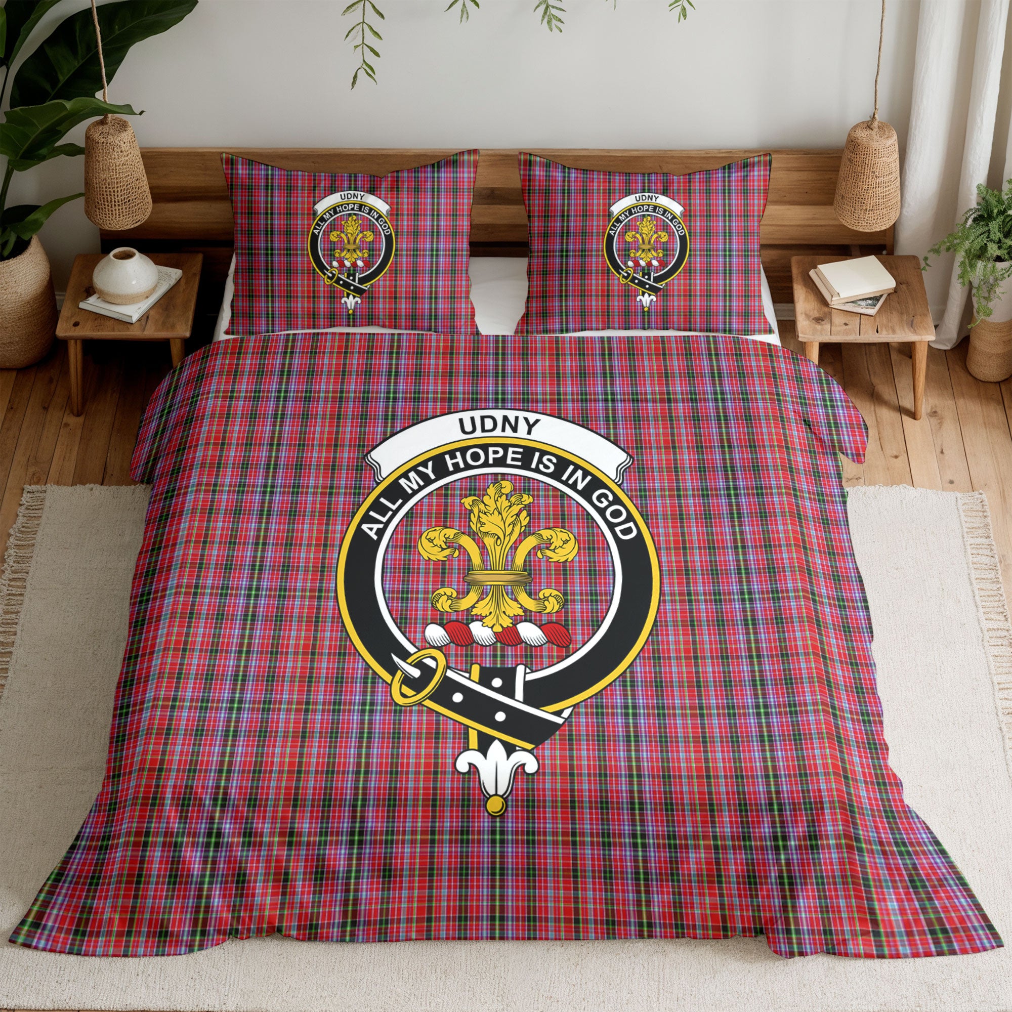 Udny Tartan Crest Bedding Set