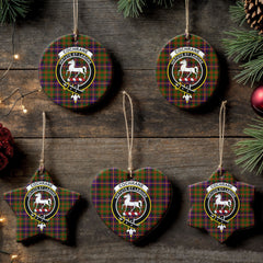 Cochrane Modern Tartan Crest Christmas Ceramic Ornament