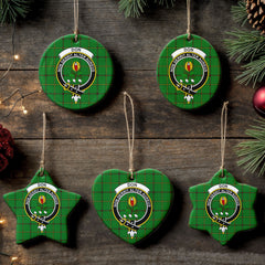 Don Tartan Crest Christmas Ceramic Ornament