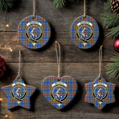 MacBeth Ancient Tartan Crest Christmas Ceramic Ornament