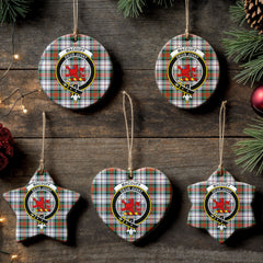 MacDuff Dress Ancient Tartan Crest Christmas Ceramic Ornament