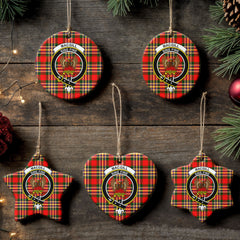Makgill Tartan Crest Christmas Ceramic Ornament