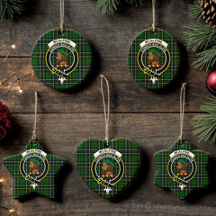 McAlpine Modern Tartan Crest Christmas Ceramic Ornament