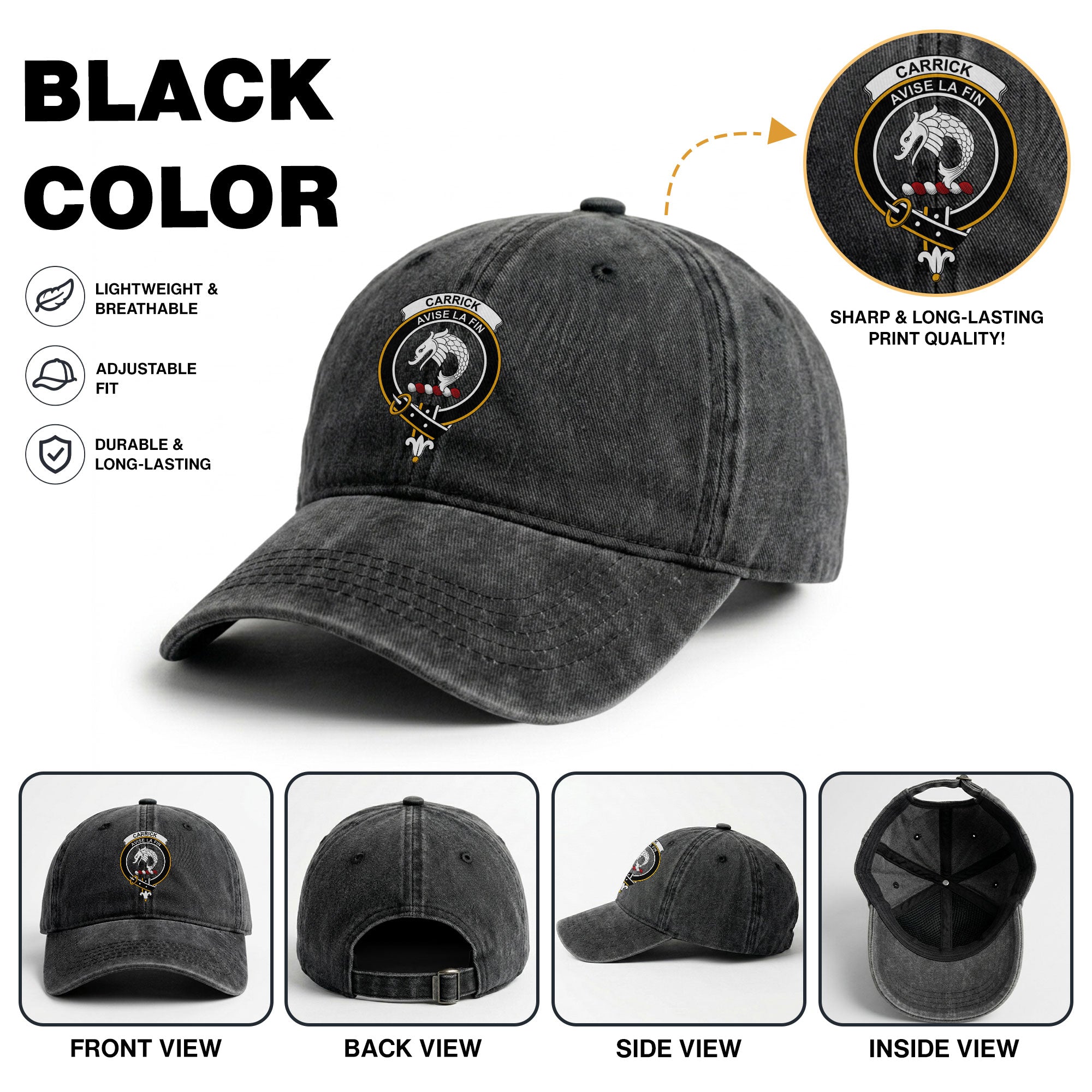 Carrick Crest Washed Classic Cap