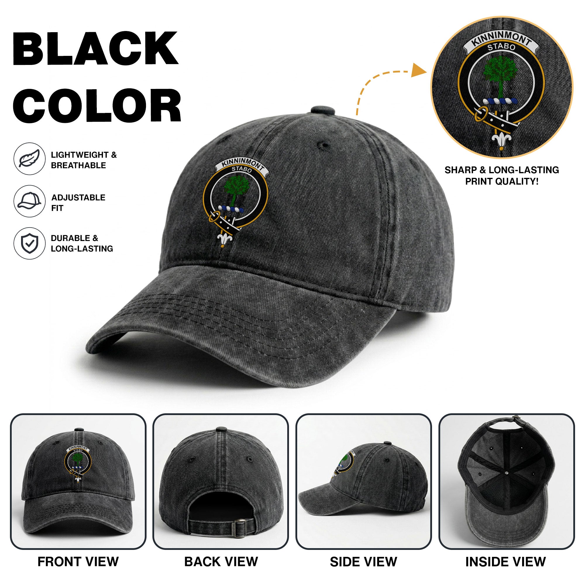 Kinninmont Crest Washed Classic Cap