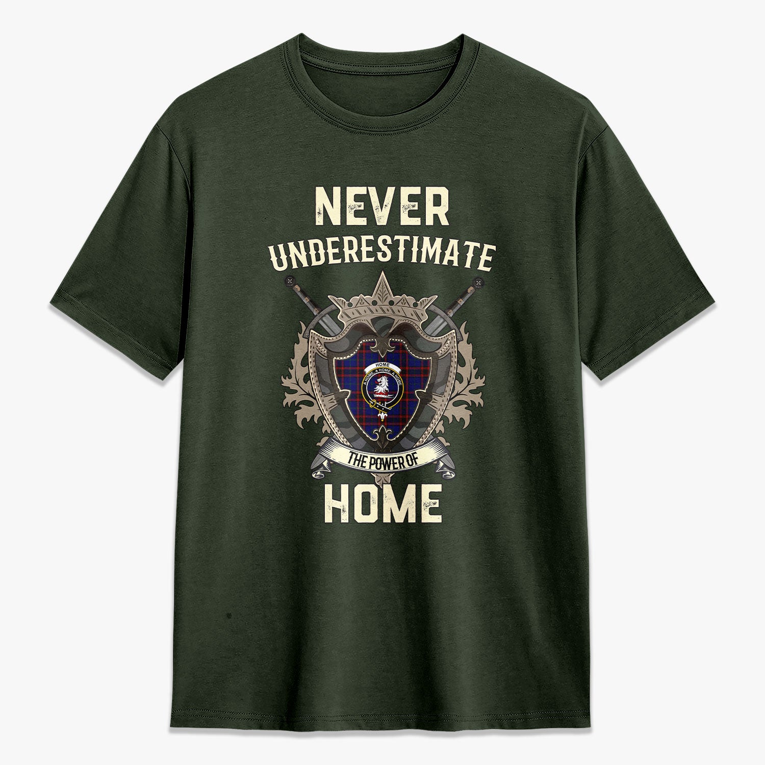 Home Modern Tartan Crest 2D T-shirt - Never Underestimate Style