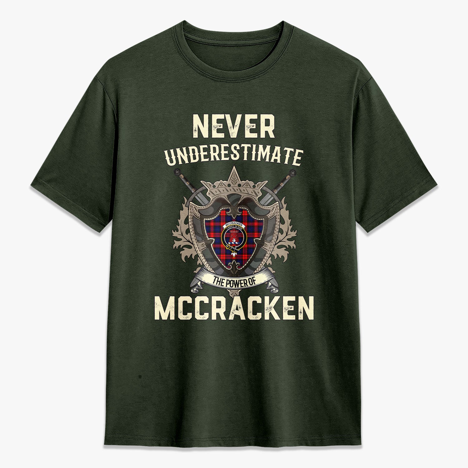 McCracken Tartan Crest 2D T-shirt - Never Underestimate Style