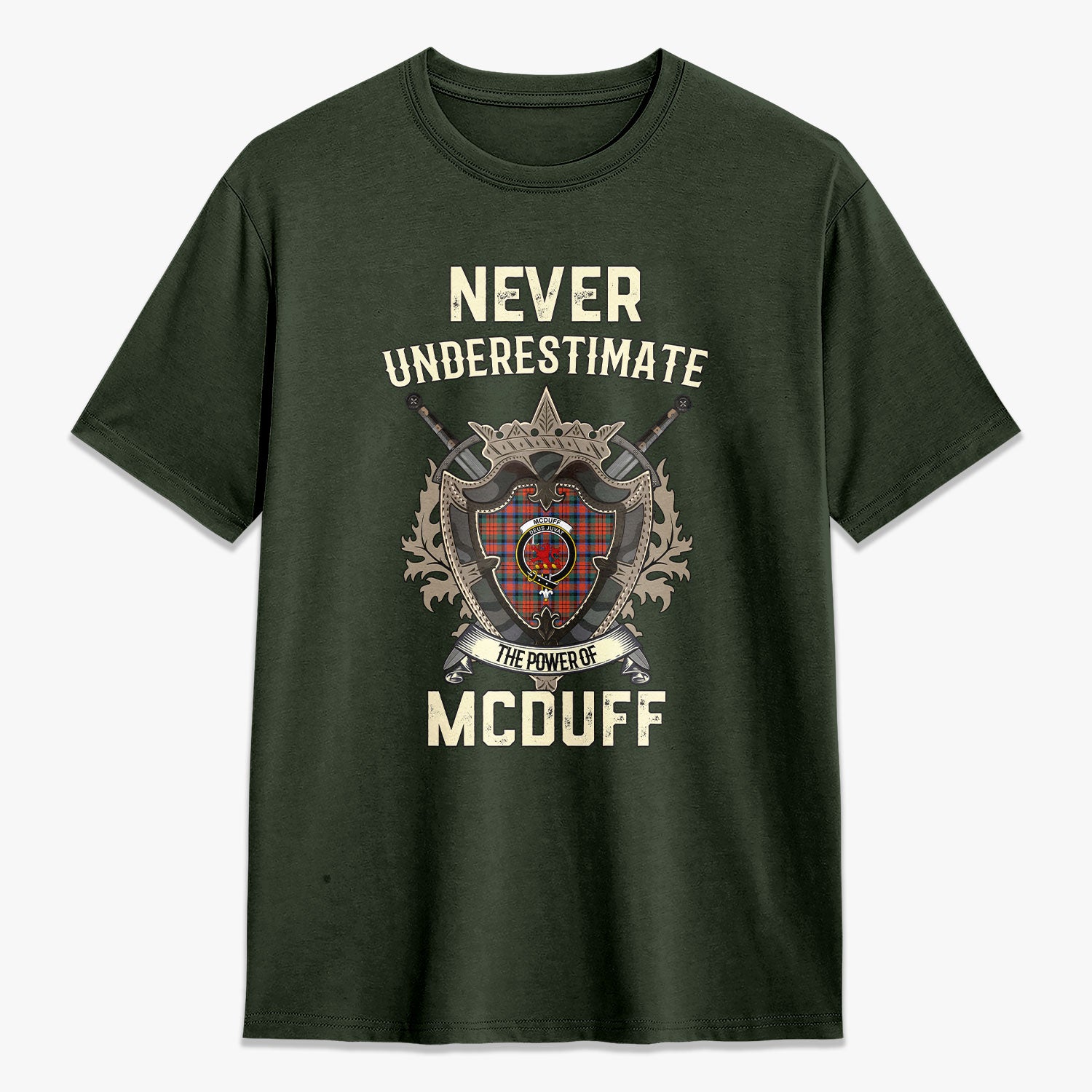 McDuff Ancient Tartan Crest 2D T-shirt - Never Underestimate Style