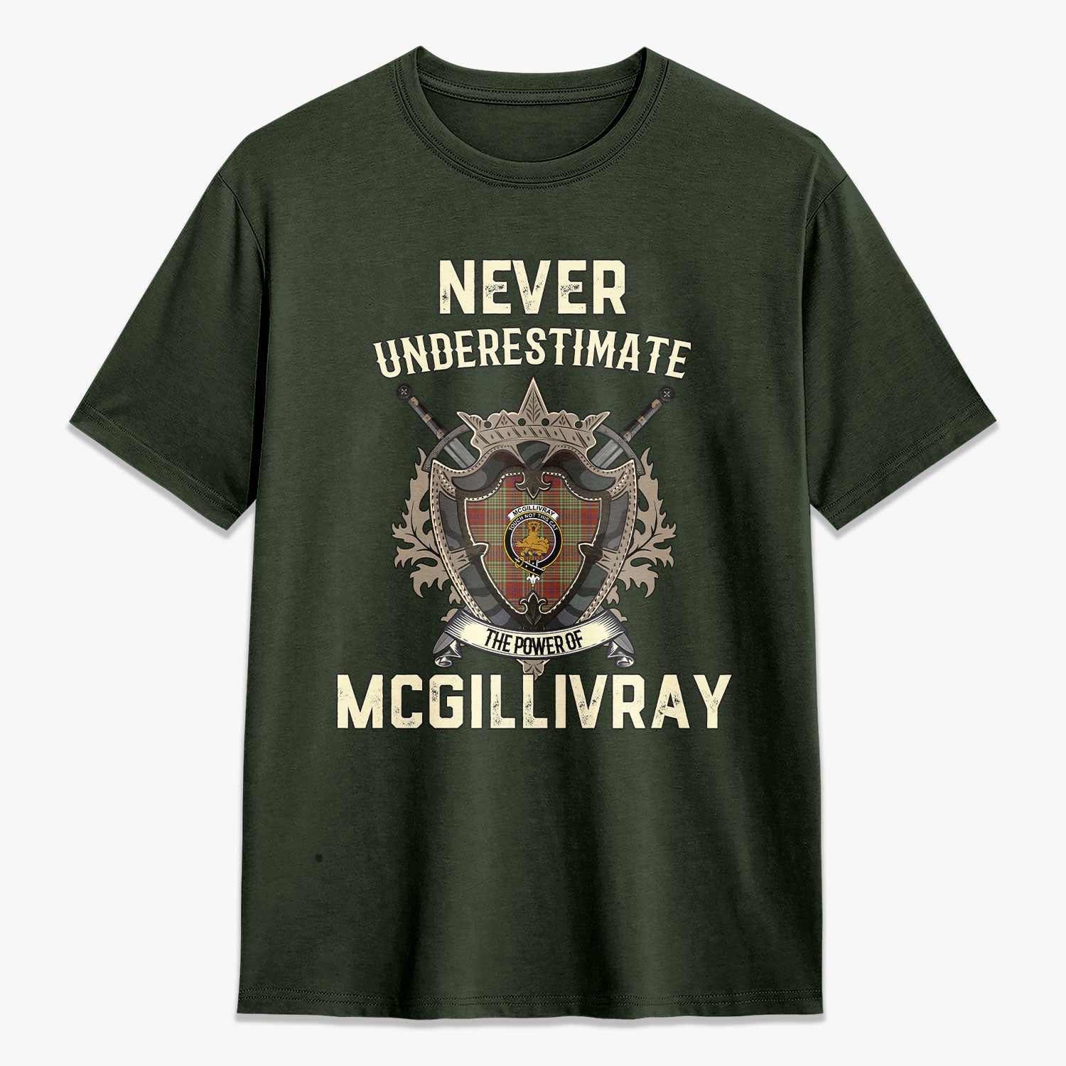 McGillivray Hunting Ancient Tartan Crest 2D T-shirt - Never Underestimate Style