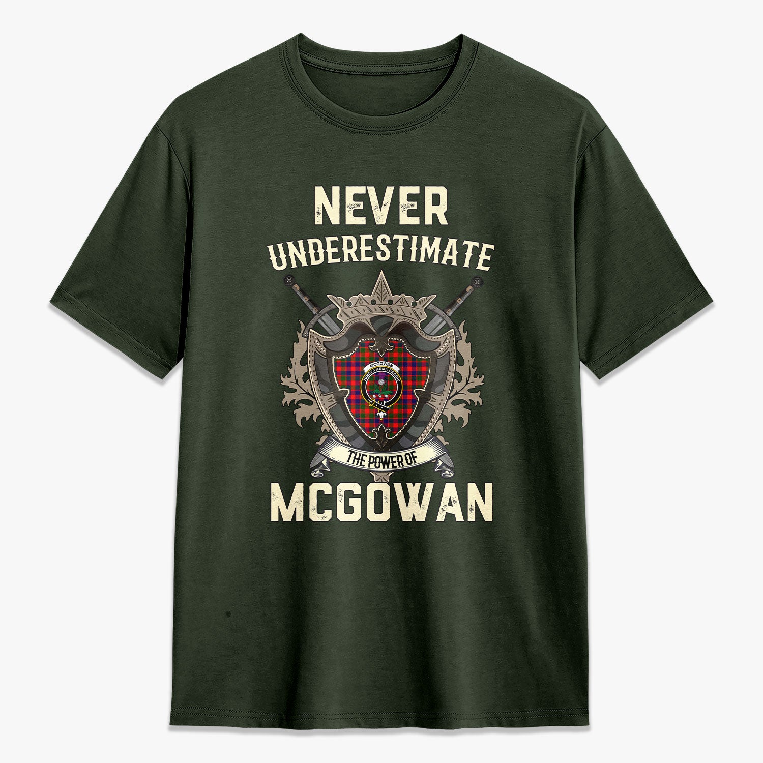 McGowan Tartan Crest 2D T-shirt - Never Underestimate Style