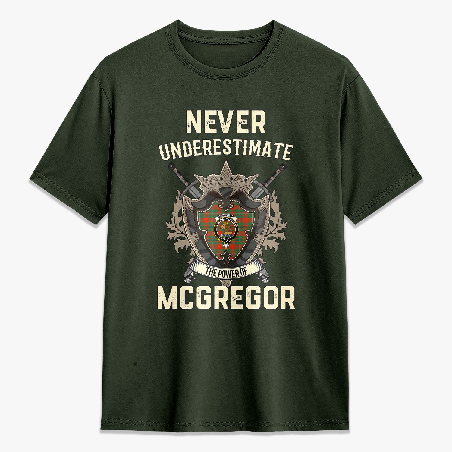 McGregor Ancient Tartan Crest 2D T-shirt - Never Underestimate Style