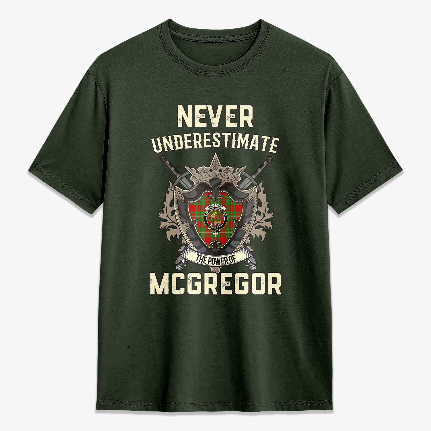 McGregor Modern Tartan Crest 2D T-shirt - Never Underestimate Style