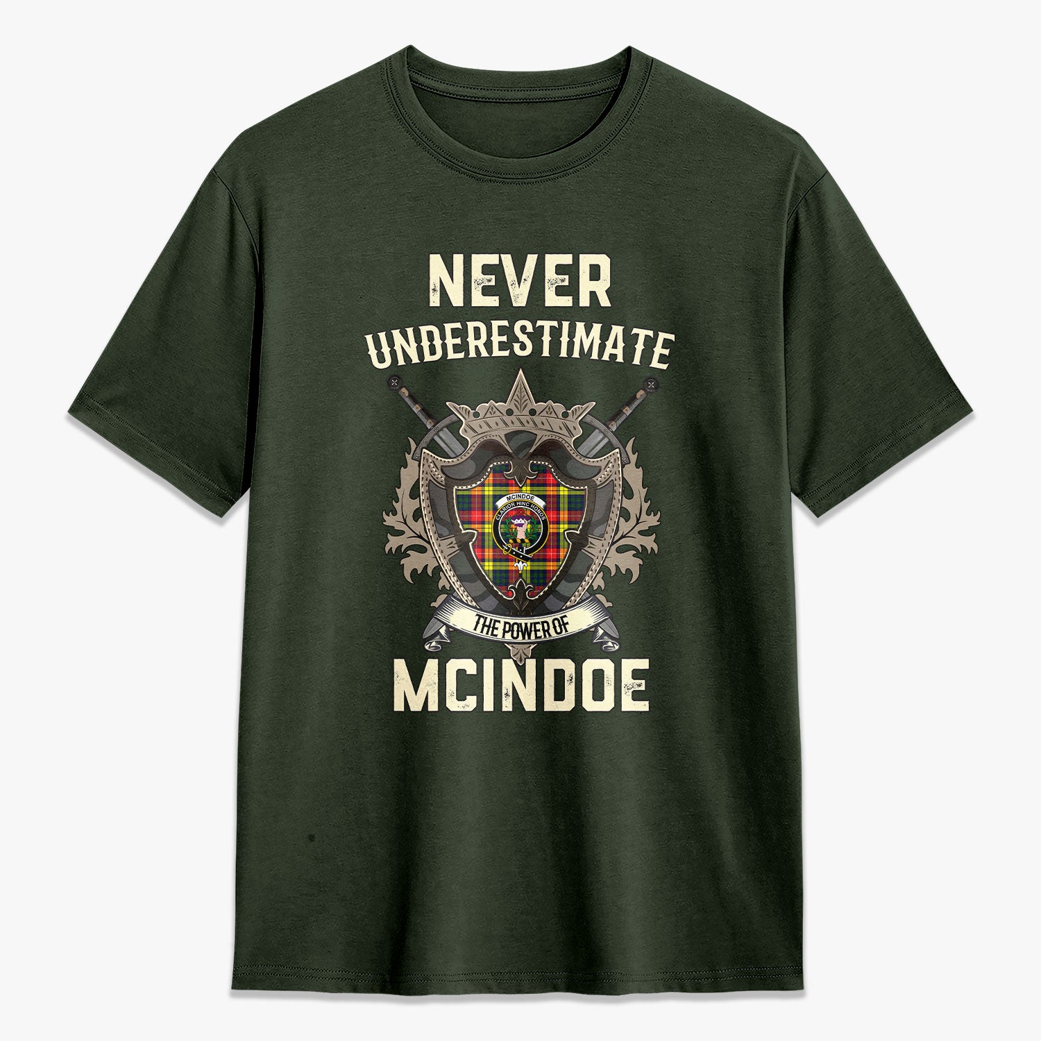McIndoe Tartan Crest 2D T-shirt - Never Underestimate Style