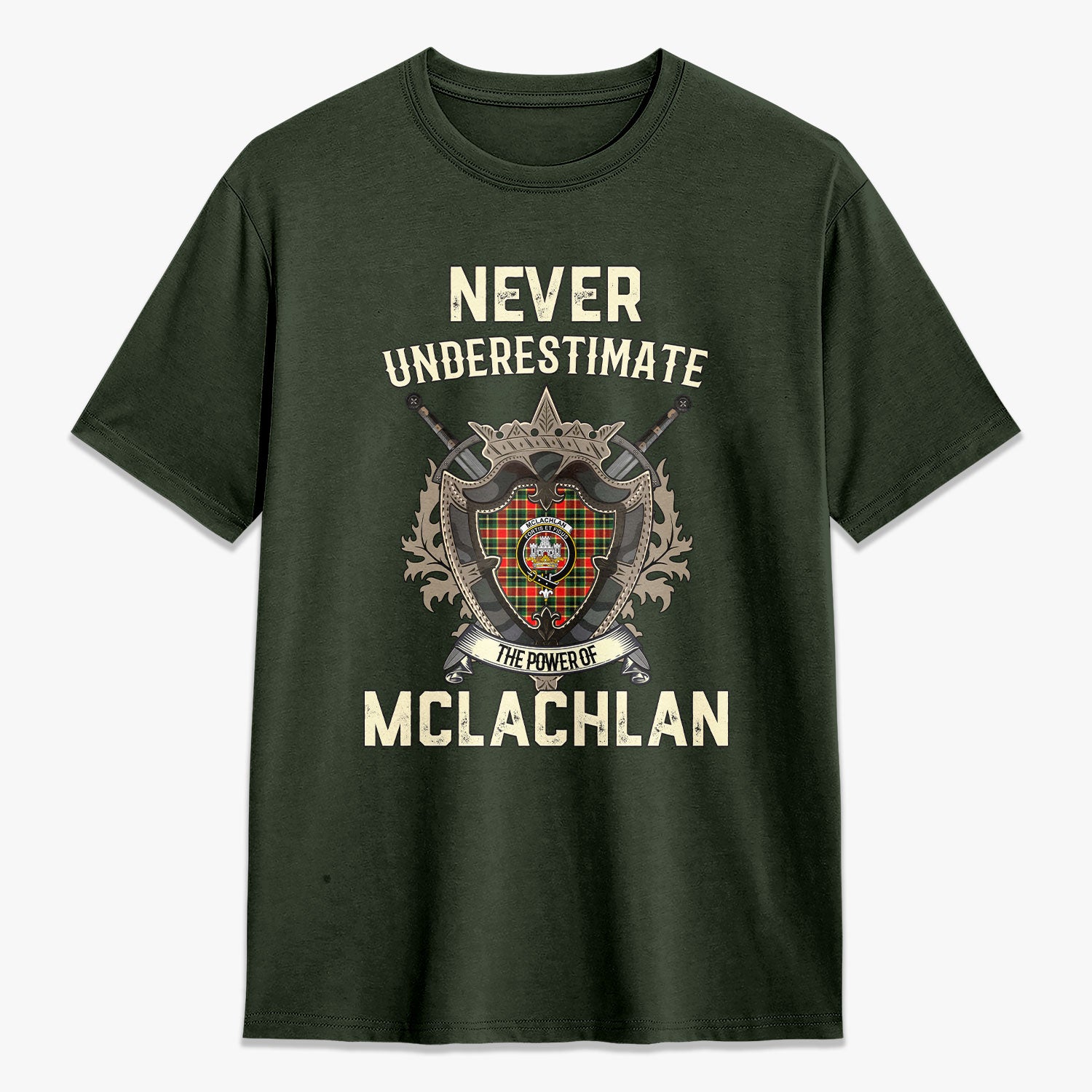 McLachlan Hunting Modern Tartan Crest 2D T-shirt - Never Underestimate Style